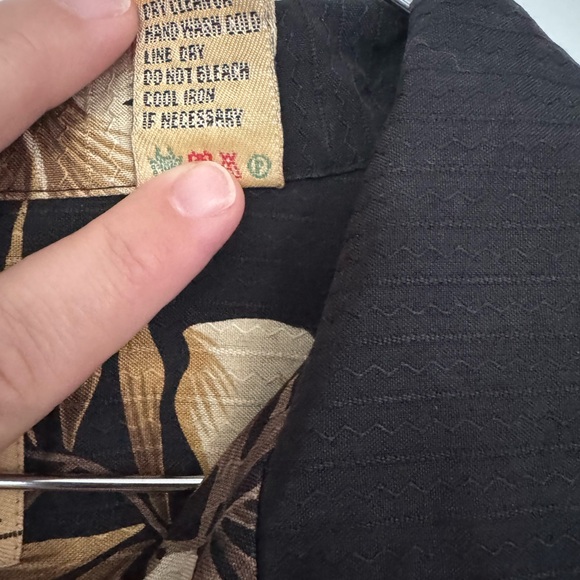 Jos. A. Bank Black and Brown Silk Shirt - Picture 3 of 5